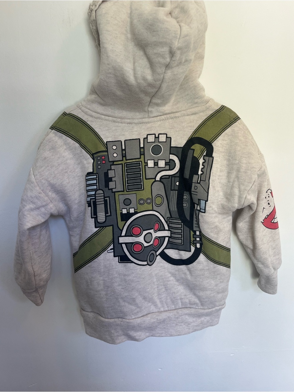 Ghostbusters Venkman Proton Pack Zip-Up Sherpa Lined Hoodie Toddler Size 3 - Picture 2 of 7